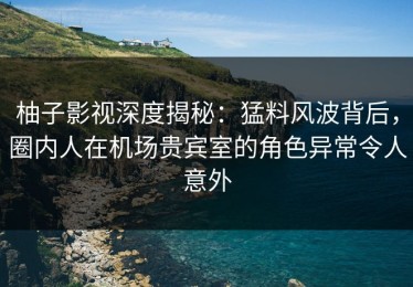 柚子影视深度揭秘：猛料风波背后，圈内人在机场贵宾室的角色异常令人意外