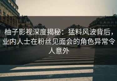 柚子影视深度揭秘：猛料风波背后，业内人士在粉丝见面会的角色异常令人意外